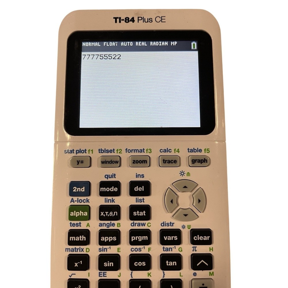 Texas Instruments TI-84 Plus CE White Graphing Calculator & Cover Math Science - Picture 4 of 6